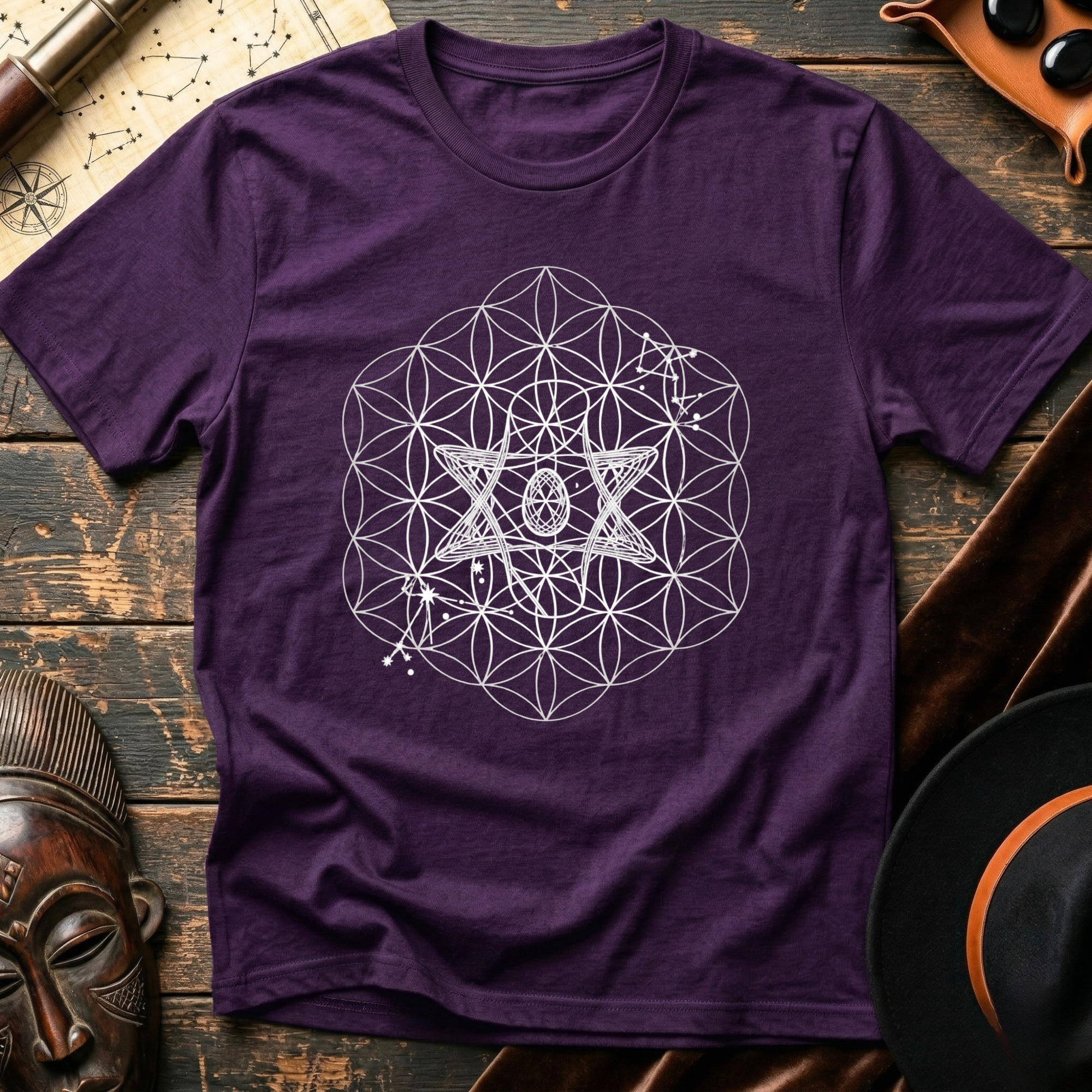 Silver Flower of Life T-Shirt